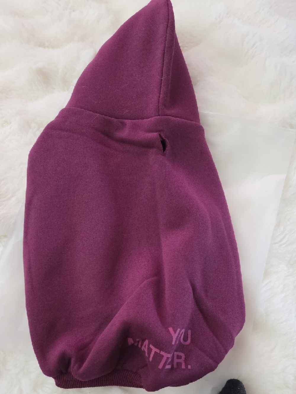 Comfort Clothing 'You Matter Paw Hoodie' Limited Edition in Plum - Picture 5 of 11